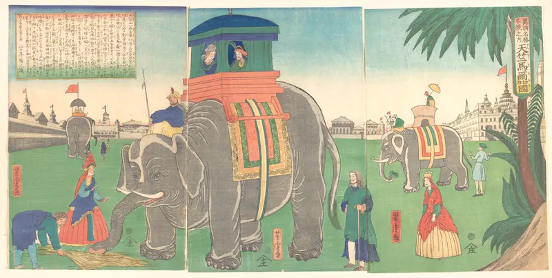 A View of Indian Elephants
