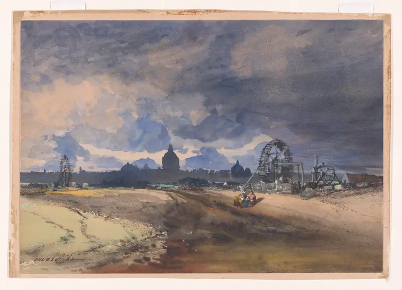 A View of Paris Wall Art by Jules-Achille Noël - High-Resolution Digital Print