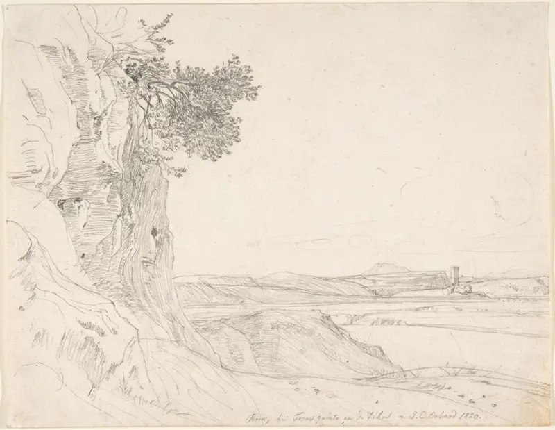 A View of the Roman Campagna with the Tiber near Torre Quinto Wall Art by Johann Christoph Erhard - High-Resolution Digital Print