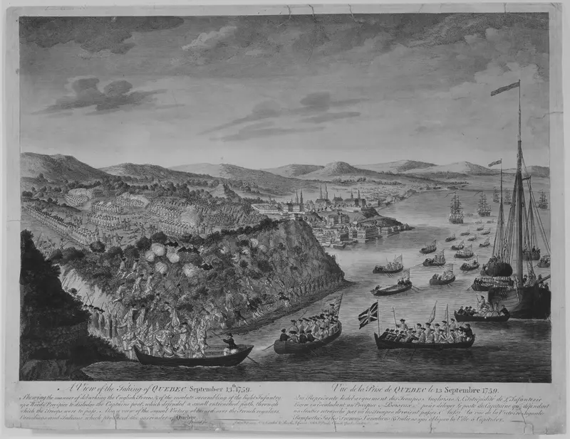 A View of the Taking of Quebec, September 13, 1759 Wall Art by Bowles & Carver - High-Resolution Digital Print