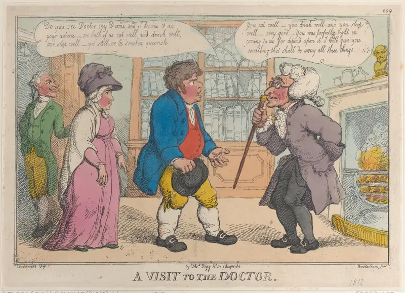 A Visit to the Doctor Wall Art by Thomas Rowlandson - High-Resolution Digital Print
