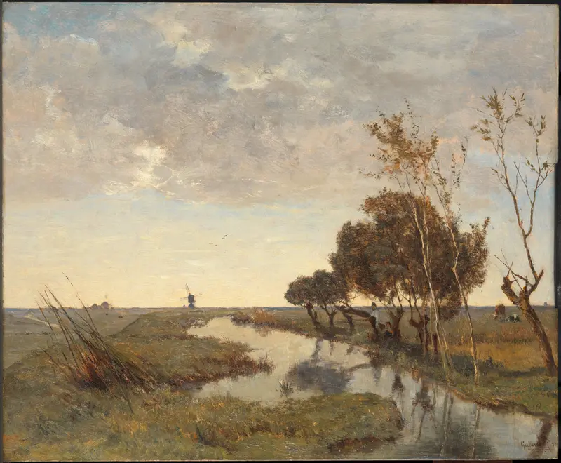 A Watercourse near Abcoude Wall Art by Unknown - High-Resolution Digital Print