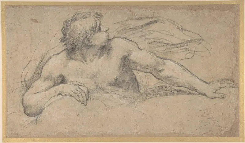 A Wind God Wall Art by Pietro da Cortona (Pietro Berrettini) - High-Resolution Digital Print