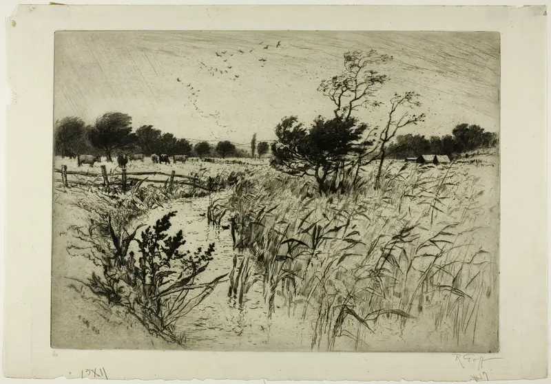 A Windy Day Wall Art by Robert C. Goff - High-Resolution Digital Print