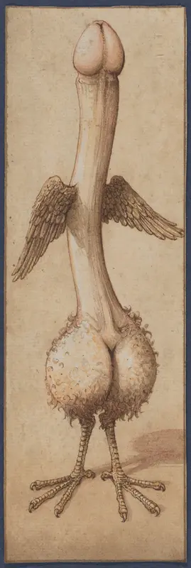 A Winged Phallus in the Shape of a Bird Wall Art by Unknown - High-Resolution Digital Print