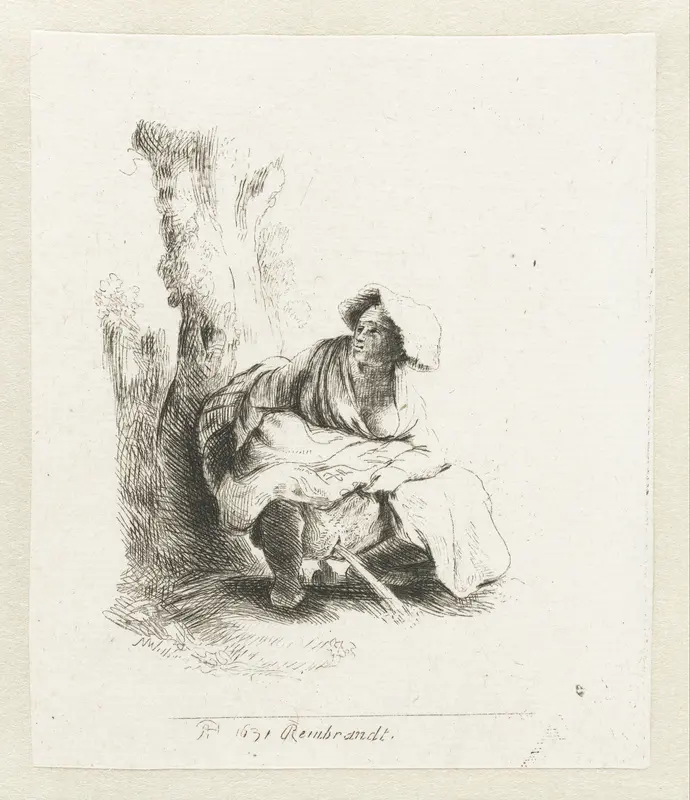 A woman making water Wall Art by anonymous - High-Resolution Digital Print