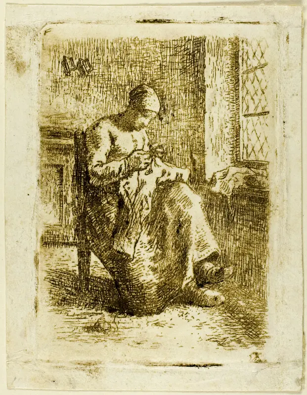 A Woman Sewing