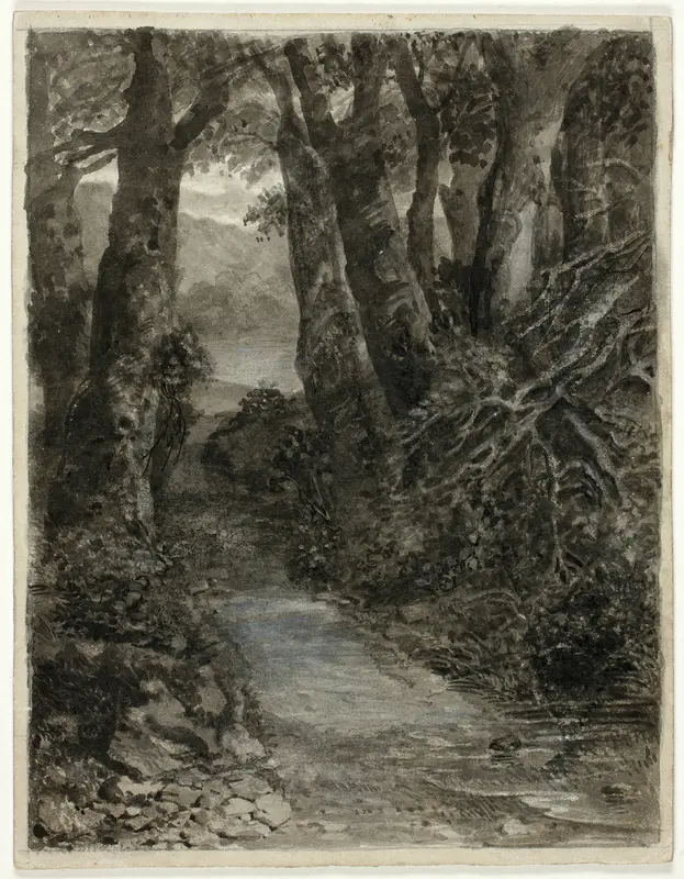 A Woodland Study Wall Art by Samuel Palmer - High-Resolution Digital Print