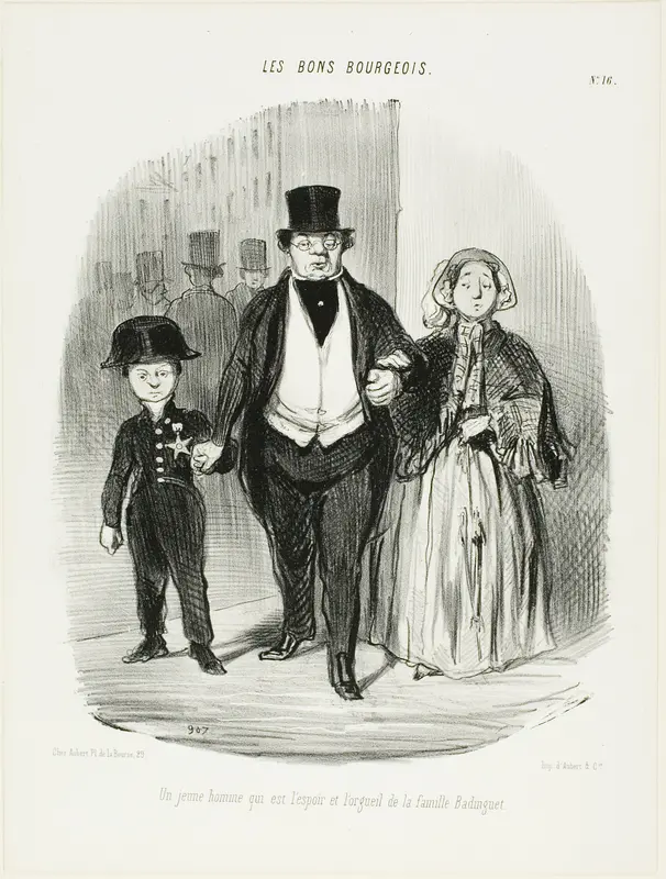 A Young Man Who is the Pride and Hope of the Badinguet Family, plate 16 from Les Bons Bourgeois