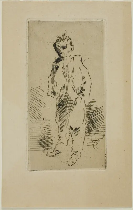 A Young Street Urchin Wall Art by Félix Hilaire Buhot - High-Resolution Digital Print