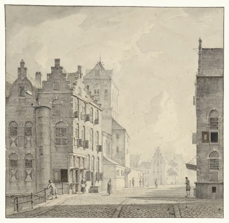 Aan de markt te Delft Wall Art by Kasparus Karsen - High-Resolution Digital Print
