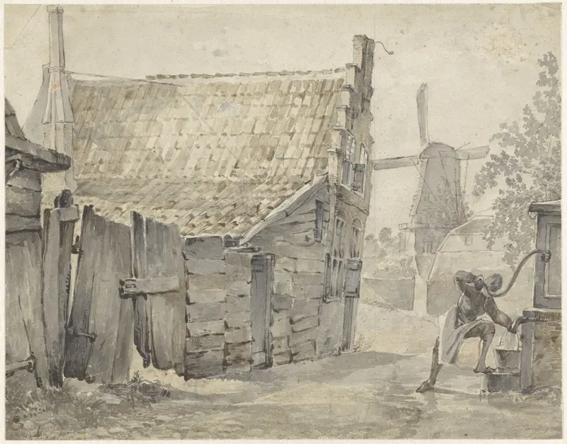 Aan de Papentorenvest te Haarlem Wall Art by Hendrik Savrij - High-Resolution Digital Print