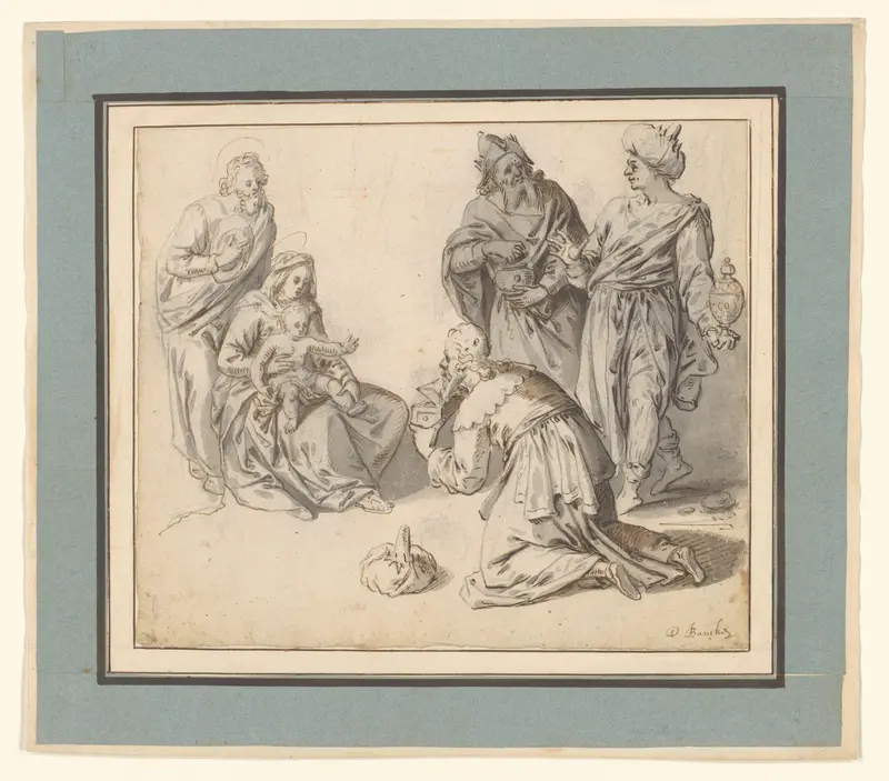Aanbidding der koningen Wall Art by Quirinus van Banken - High-Resolution Digital Print
