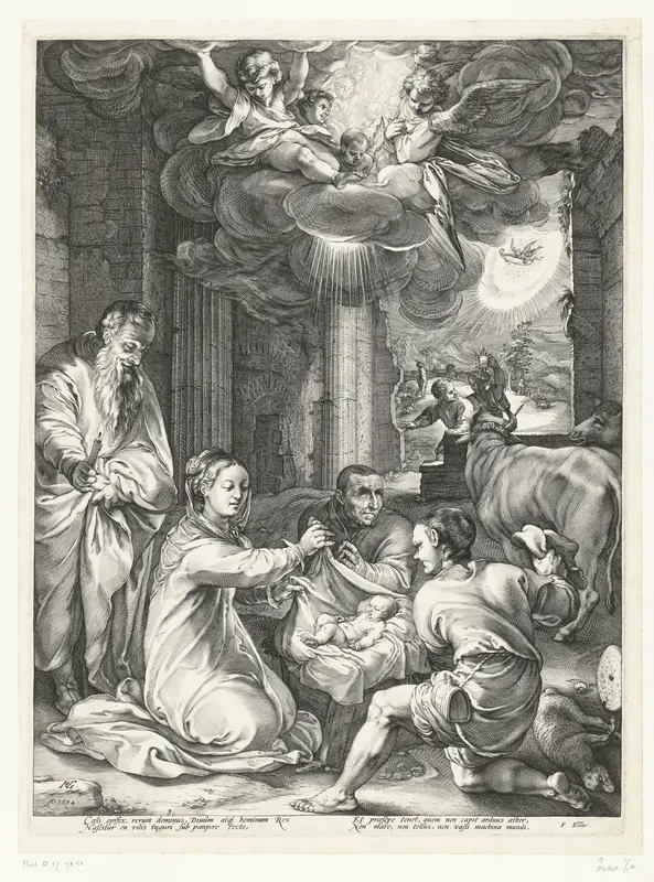 Aanbidding door de herders Wall Art by Hendrick Goltzius - High-Resolution Digital Print