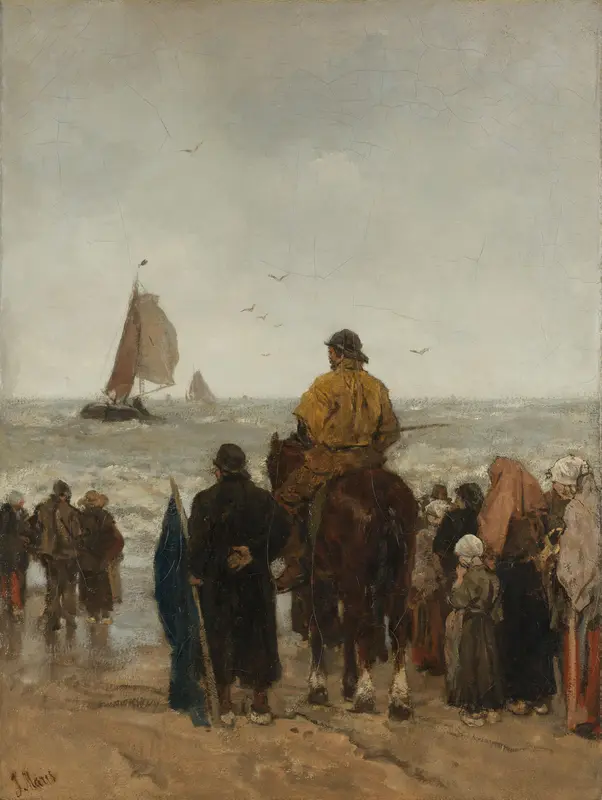 Aankomst der boten Wall Art by Jacob Maris - High-Resolution Digital Print