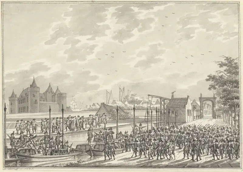 Aankomst van de gewapende Amsterdamse burgers in Muiden, 1787 Wall Art by Unknown - High-Resolution Digital Print
