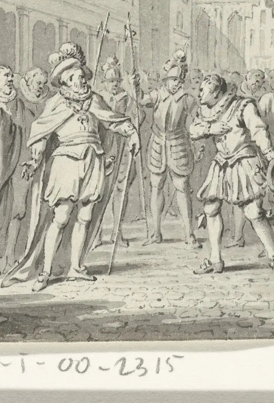Aankomst van Filips II van Spanje te Brussel, 1555 Wall Art by Jacobus Buys - High-Resolution Digital Print