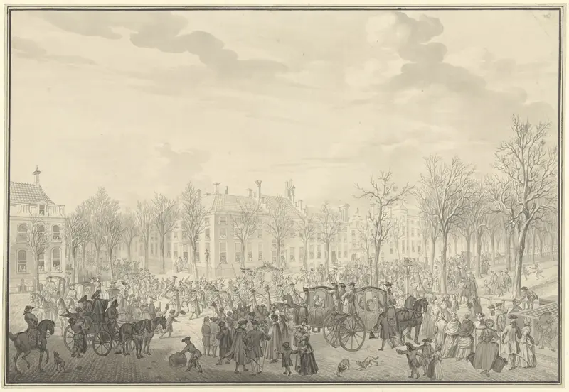 Aankomst van prins Willem V te 's-Gravenhage, 10 november 1762 Wall Art by Unknown - High-Resolution Digital Print