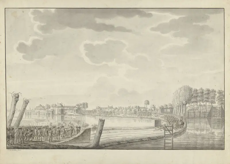 Aanval bij Ouderkerk aan de Amstel, 1787 Wall Art by Unknown - High-Resolution Digital Print