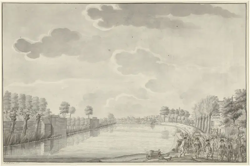 Aanval bij Ouderkerk aan de Amstel bij de Binnen-Bullewijk, 1787 Wall Art by Unknown - High-Resolution Digital Print