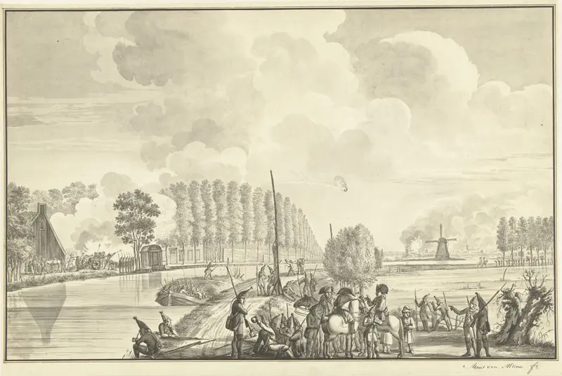 Aanval op Muiden door generaal Kalckreuth, 1787 Wall Art by Unknown - High-Resolution Digital Print