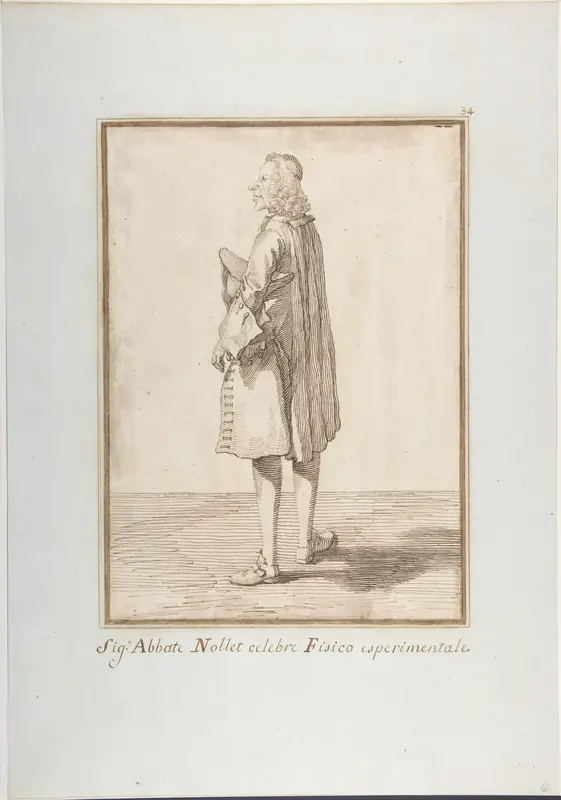 Abbé Jean-Antoine Nollet Wall Art by Pier Leone Ghezzi - High-Resolution Digital Print
