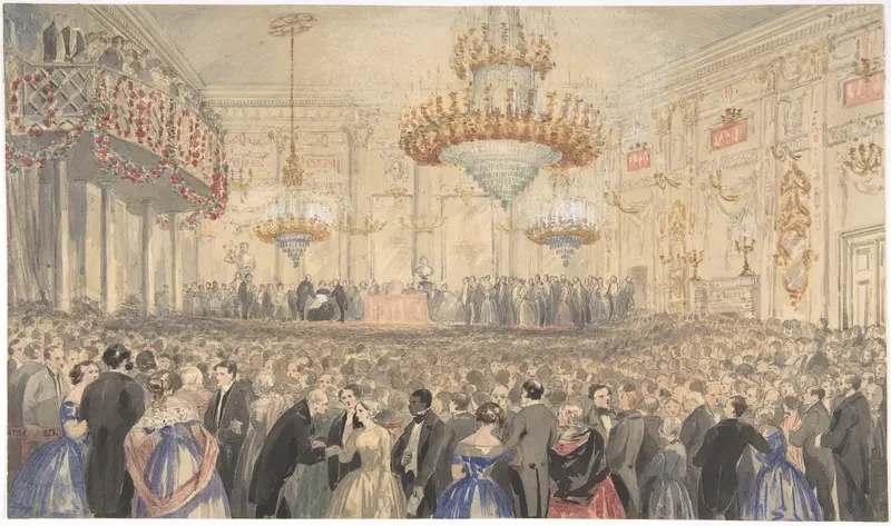 Abolition Meeting Held at Willis's Rooms in Honor of Harriet Beecher Stowe Wall Art by William Henry Fisk - High-Resolution Digital Print