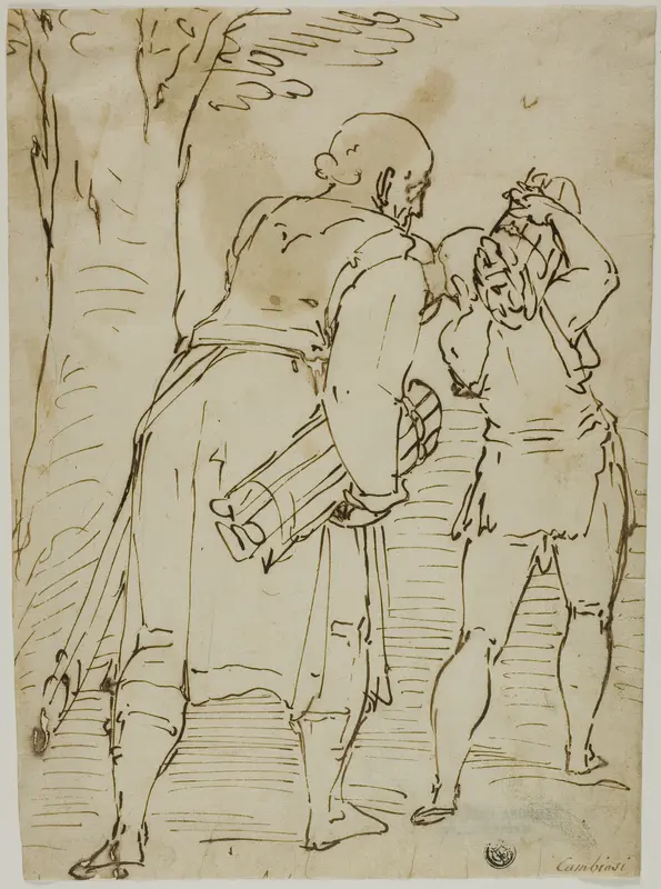 Abraham and Isaac Wall Art by Luca Cambiaso - High-Resolution Digital Print
