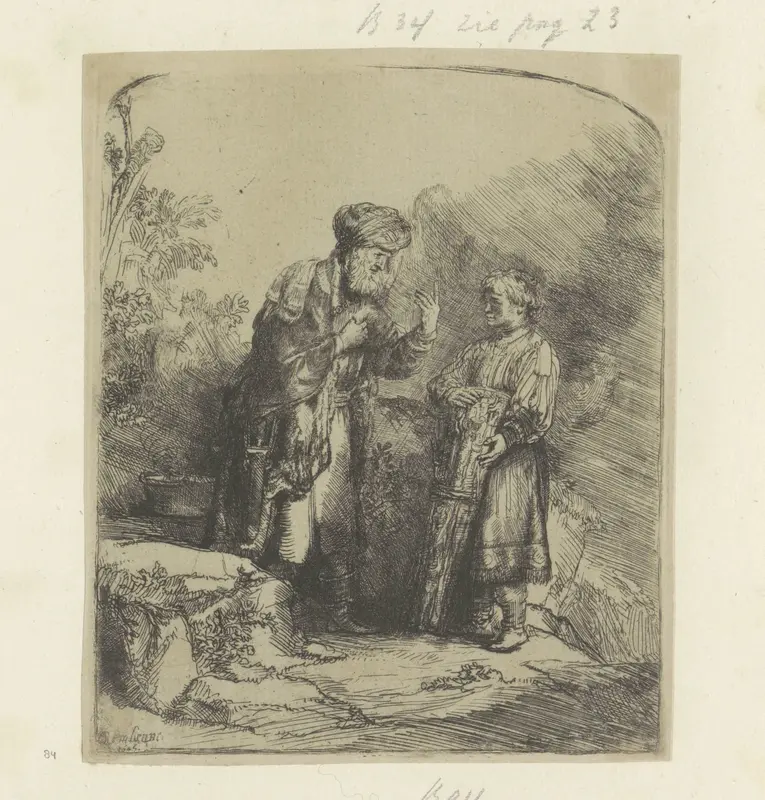 Abraham en Izaäk Wall Art by Henry Louis Basan - High-Resolution Digital Print
