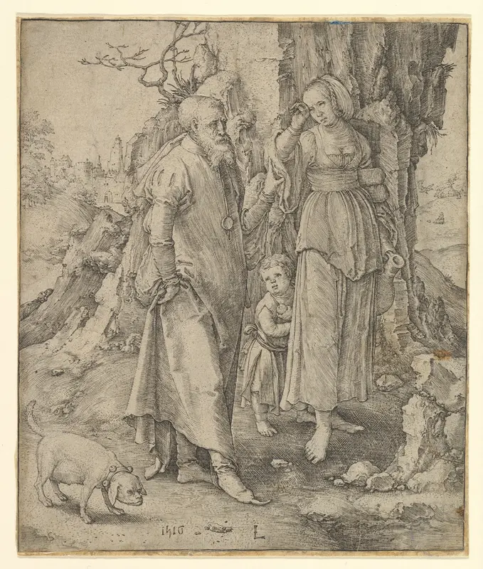 Abraham Sending Away Hagar Wall Art by Lucas van Leyden - High-Resolution Digital Print