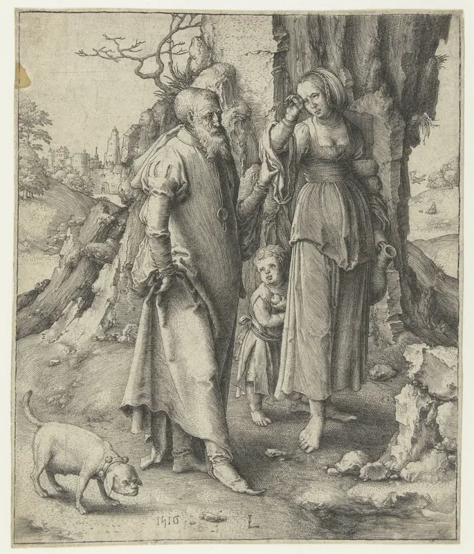 Abraham stuurt Hagar weg Wall Art by Unknown - High-Resolution Digital Print