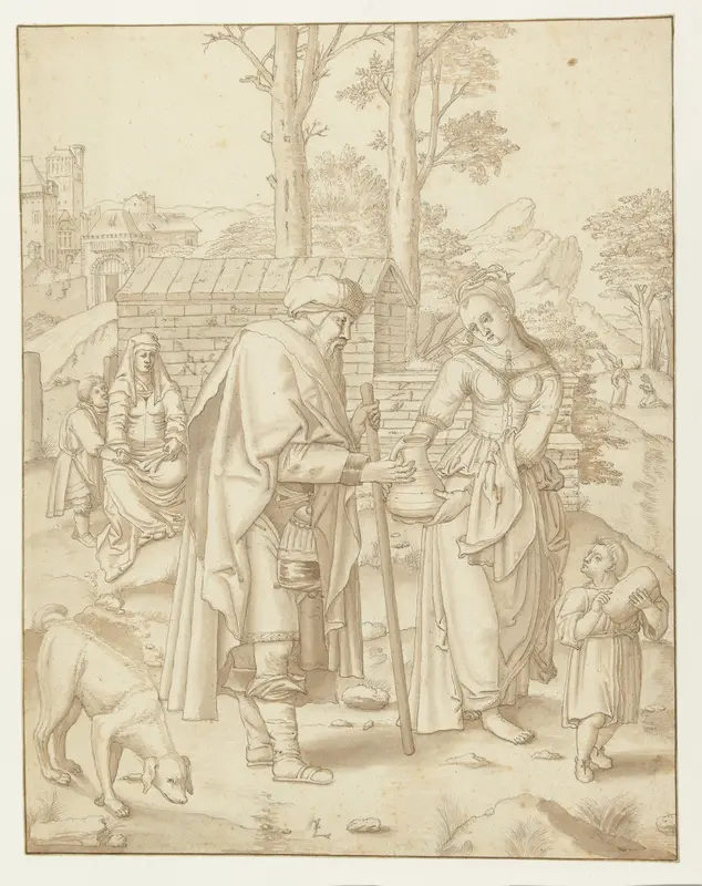 Abraham verstoot Hagar en Ismaël Wall Art by Unknown - High-Resolution Digital Print