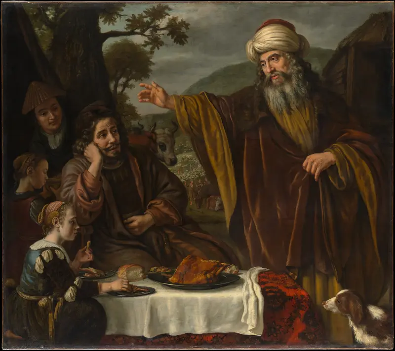 Abraham's Parting from the Family of Lot Wall Art by Jan Victors - High-Resolution Digital Print