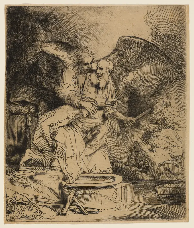 Abraham's Sacrifice Wall Art by Rembrandt van Rijn - High-Resolution Digital Print