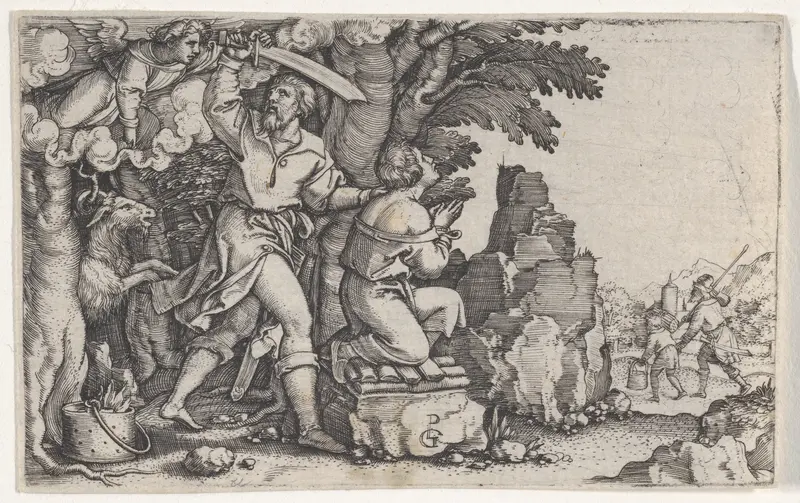 Abraham's Sacrifice, from "The Story of Abraham" Wall Art by Georg Pencz - High-Resolution Digital Print