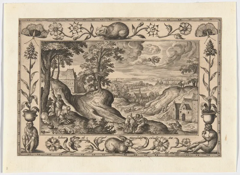 Abraham's Sacrifice of Isaac, from Landscapes with Old and New Testament Scenes and Hunting Scenes