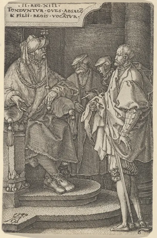 Absalom Inviting David and His Brothers Wall Art by Heinrich Aldegrever - High-Resolution Digital Print