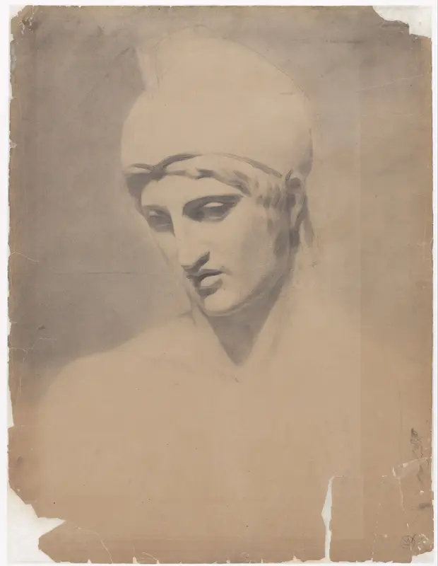 Academiestudie met gehelmde kop Wall Art by Gerrit Willem Dijsselhof - High-Resolution Digital Print