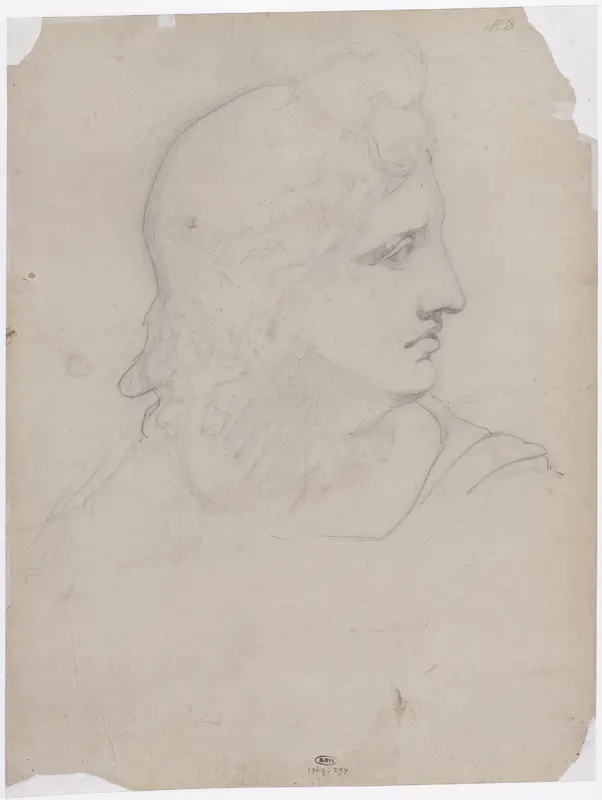Academiestudie naar Romeinse kop Wall Art by Gerrit Willem Dijsselhof - High-Resolution Digital Print