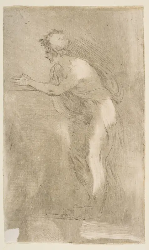 Academy Study of a Young Man Wall Art by Stefano della Bella - High-Resolution Digital Print