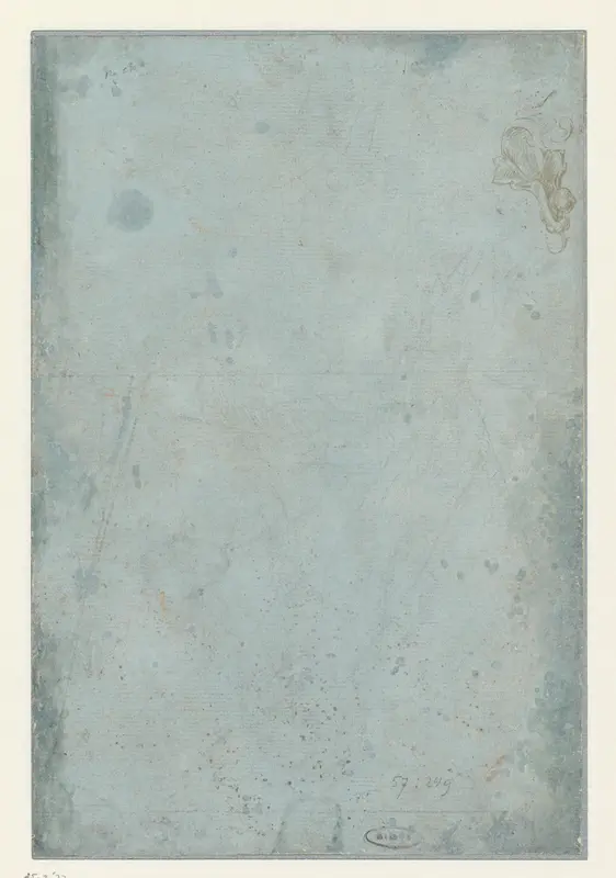 Acanthusblad en schets voor Maria met kind Wall Art by anonymous - High-Resolution Digital Print