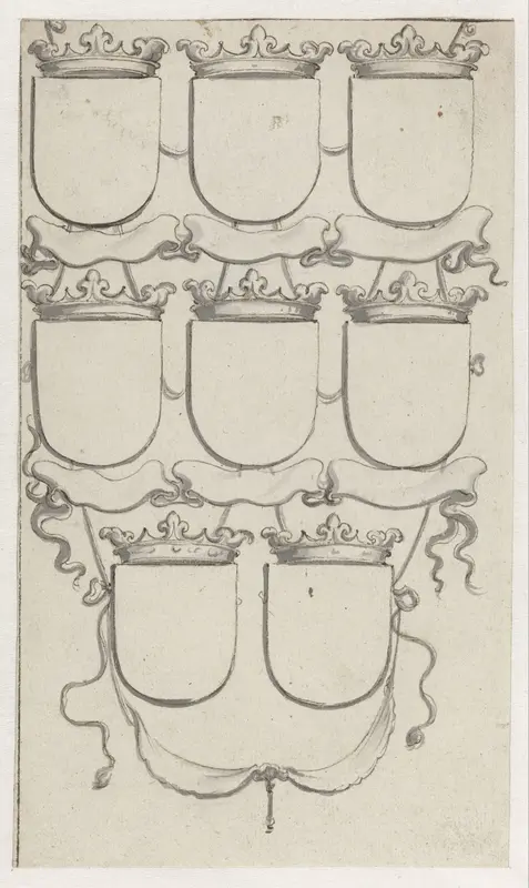 Acht blanco wapenschilden Wall Art by Pieter Jansz - High-Resolution Digital Print