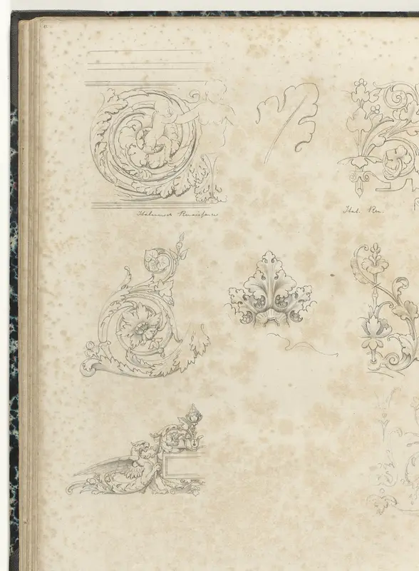 Acht ornamenten met bladranken Wall Art by anonymous - High-Resolution Digital Print
