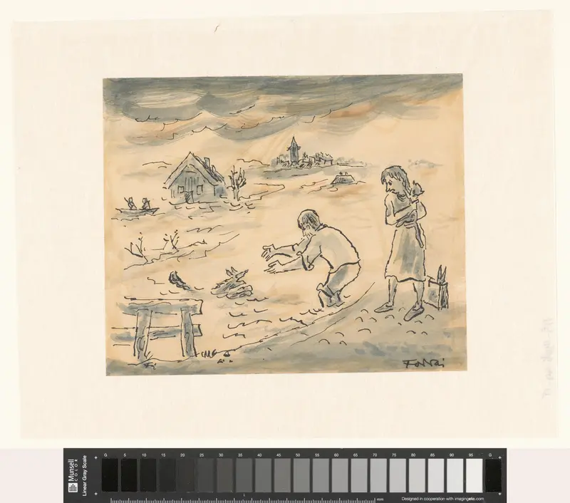 Achter hun de watervloed Wall Art by Unknown - High-Resolution Digital Print