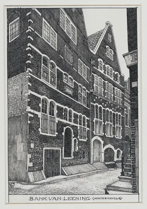 Achtergevels van de Bank van Leening te Amsterdam Wall Art by Willem Wenckebach - High-Resolution Digital Print