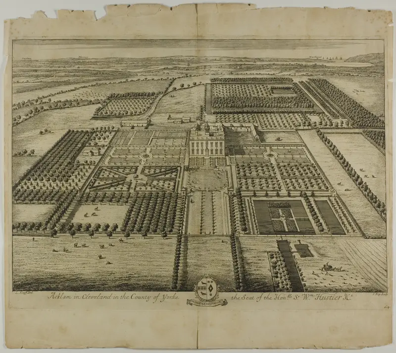 Acklam in Cleveland in the County of Yorke, plate 64 from Britannia Illustrata Wall Art by Johannes Kip - High-Resolution Digital Print