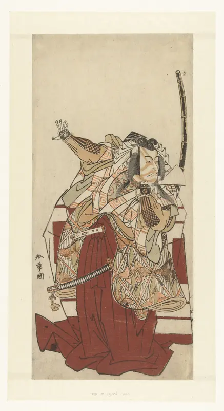 Acteur Ichikawa Danjuro in een shibaraku rol Wall Art by Unknown - High-Resolution Digital Print