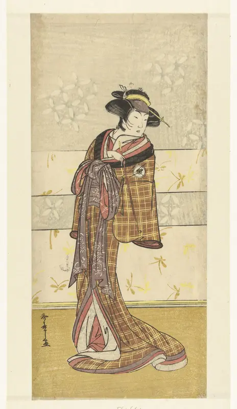 Acteur Iwai Hanshiro IV in de rol van courtisane Wall Art by Unknown - High-Resolution Digital Print