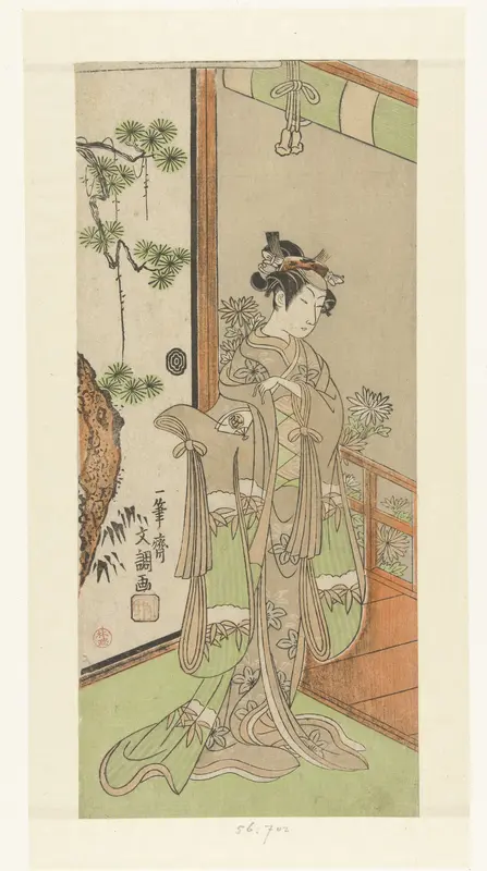 Acteur Onoe Tamizo in vrouwenrol Wall Art by Unknown - High-Resolution Digital Print