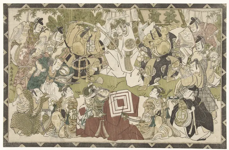 Acteurs in een shibaraku voorstelling Wall Art by Unknown - High-Resolution Digital Print